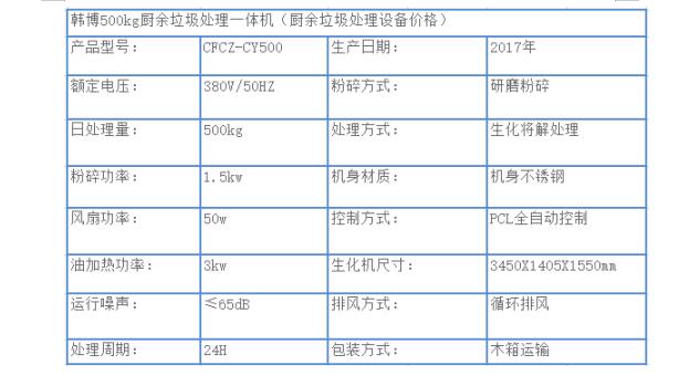 500KG廚余垃圾處理一體機(jī)